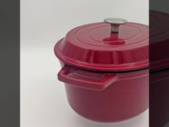 caçarola oval do ferro fundido do esmalte