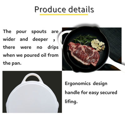 ISO9001 Skillet de Ferro Fundido Esmalteado Com Caixa de Forno Holandês / Panela de Fritura