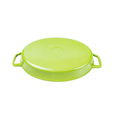 Levantamento fácil de cozimento oval do prato do ferro fundido do OEM para partes superiores do fogão da indução