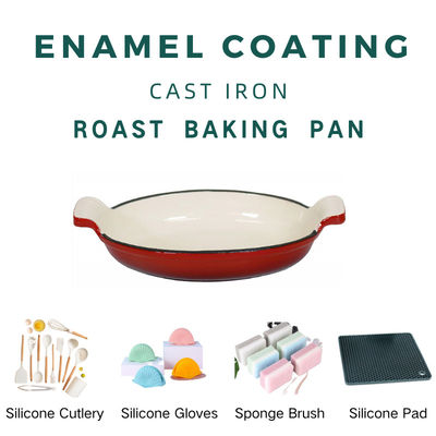 Ferro fundido durável que frita Pan Enameled Cast Iron Pan BSCI ISO9006