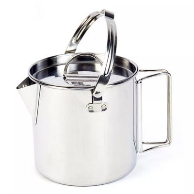 1.2L que acampa cozinhando dobradura ajustada segura a chaleira de chá de acampamento de aço inoxidável