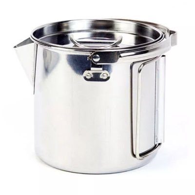 1.2L que acampa cozinhando dobradura ajustada segura a chaleira de chá de acampamento de aço inoxidável