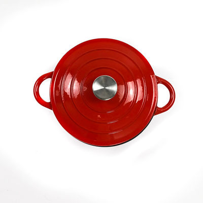 Punhos holandeses de Oven Chemical Free With Two do ferro fundido do revestimento esmaltado