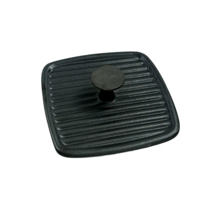 chapa para assar Pan With Press do assado da chapa para assar da grade do ferro fundido de 51.2*26.5cm