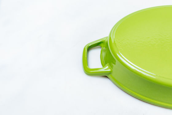 Ferro fundido do ODM do OEM que frita o GV da bandeja de Pan Easy Lifting Oval Roasting