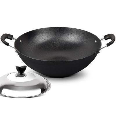 frigideira chinesa chinês Pan Large Bottom For Easy de 40/42cm que cozinha BSCI/SGS