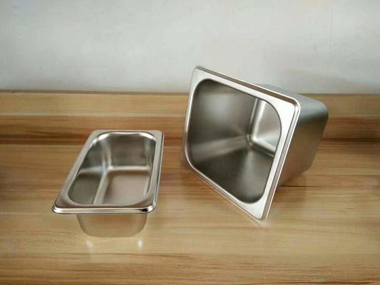o Cookware de aço inoxidável de 325×265×150mm ajusta bandejas comerciais do hotel para servir o alimento
