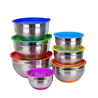 O Cookware de aço inoxidável lustrado ajusta a bacia de salada resistente da oxidação de aço inoxidável