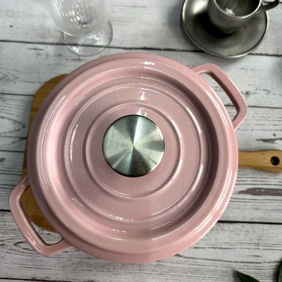 O esmalte revestiu o potenciômetro conservado em estoque /cocotte do ferro fundido pelo tamanho 18/20/22/24/26cm de Glasstop