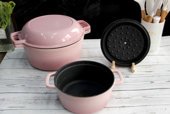 Sete de utensílios de cozinha de forno holandês duplo 2 em 1