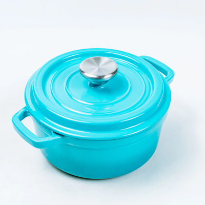 do forno holandês de Oven Enamel Covered Round Dutch do ferro fundido de 20cm estilo clássico