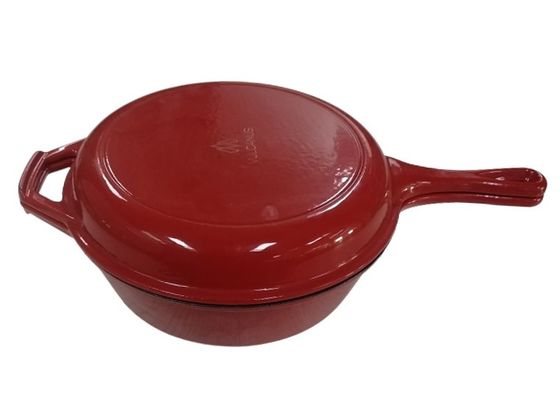 Frigideira feita sob encomenda BSCI/SGS/ISO9001 da caçarola do ferro fundido 3.2Qt