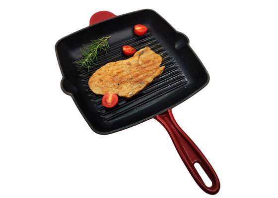 Frigideira profunda esmaltada verde de Pan Non Stick Cast Iron do frigideira do ferro fundido