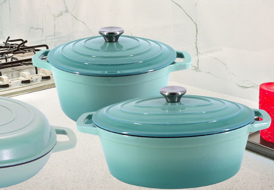 Ferro fundido Braiser do revestimento esmaltado da prova da oxidação com tampa