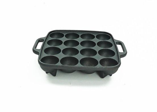 Grade Pan For Stovetop de Takoyaki da chapa para assar da grade do ferro fundido do GV de BSCI