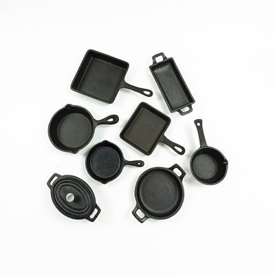 Ferro fundido do ODM do OEM que frita Pan Grill Pan Set pre temperado BSCI