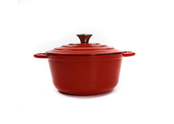 Forno holandês ISO9001 do ferro fundido vermelho do ODM 21.3*10cm do OEM habilitado