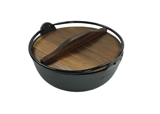 18/20/27 de tampa holandesa de Oven Pre Seasoned With Wooden do ferro fundido do cm