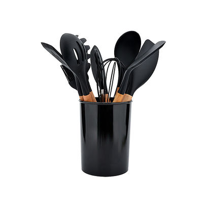 Utensílio de acampamento da cozinha do silicone ajustado com suporte resistente à corrosão