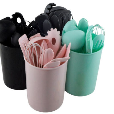 Colher da espátula do silicone dos dispositivos da cozinha com não superfície da vara