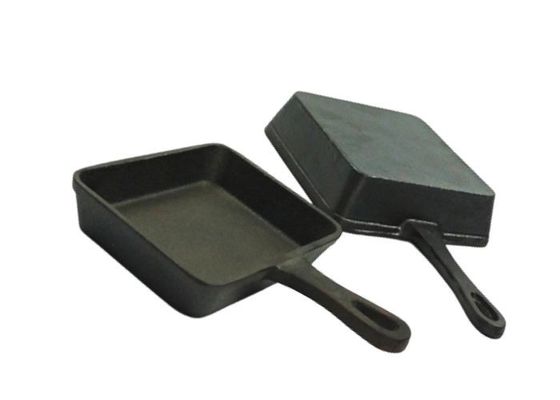 Ferro fundido do ODM do OEM que frita Pan Grill Pan Set pre temperado BSCI