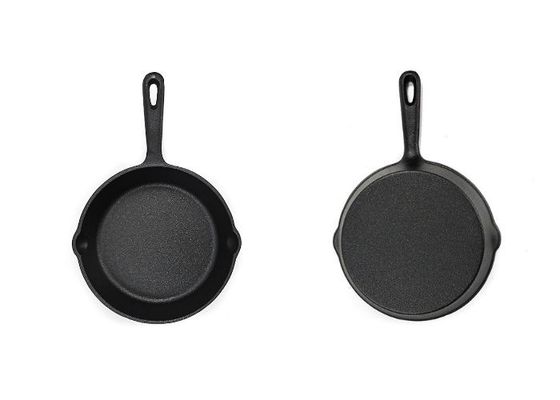 Ferro fundido de Preseasoned que frita a parte superior do fogão de Pan With Long Handle For