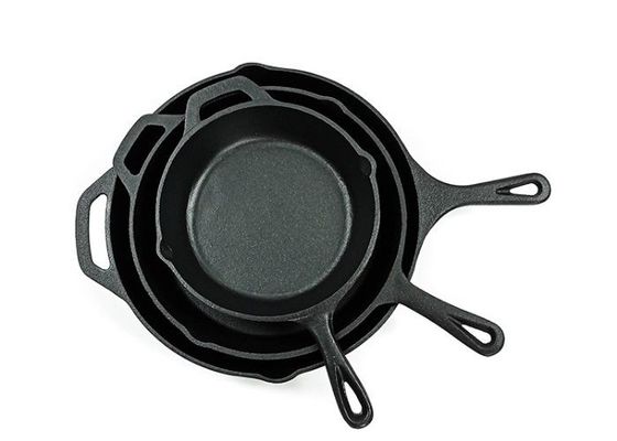 Frigideira da frigideira profunda do ferro fundido de 12 polegadas grande para refeições da família