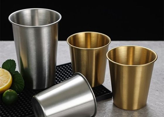 Copos de aço inoxidável da tira 304 do produto comestível lustrados para dentro