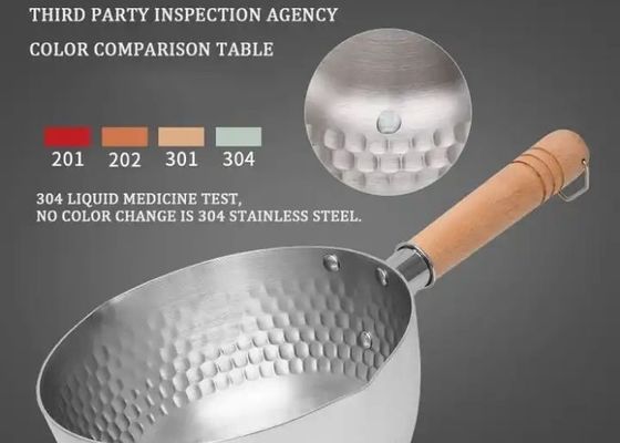 o Cookware de aço inoxidável de 20/22cm ajusta a caçarola 304 de aço inoxidável com tampa de vidro