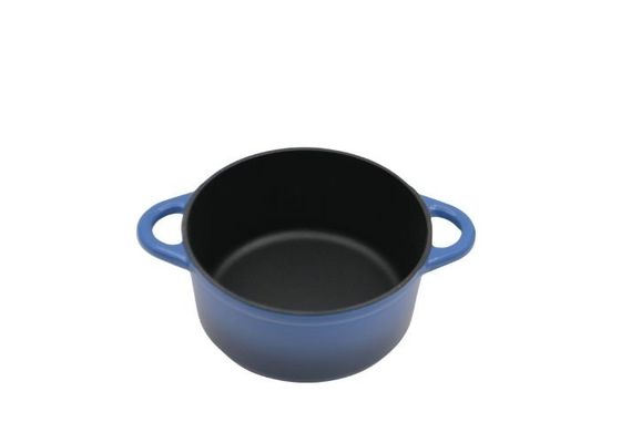 Prato azul da caçarola do esmalte com a tampa para todo o fogão 3.8/5/5.3kg