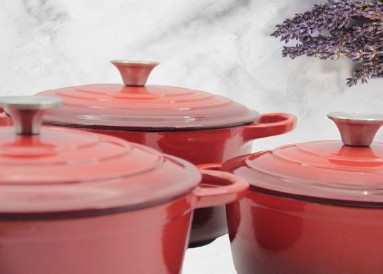Esmalte o ferro fundido Stew Pot For Kitchenware da caçarola do ferro fundido