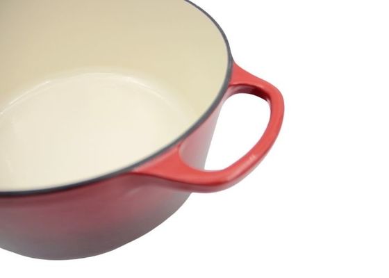 Potenciômetro seguro esmaltado 29/31cm da sopa do ferro fundido da caçarola do ferro fundido