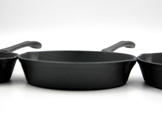 6,3 polegadas temperaram pre o frigideira do ferro fundido para o cozimento exterior