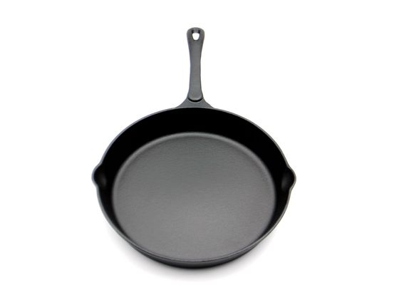 6,3 polegadas temperaram pre o frigideira do ferro fundido para o cozimento exterior
