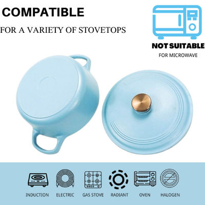 Ferro fundido fácil de usar Cocotte do esmalte para o cozimento e a limpeza fáceis