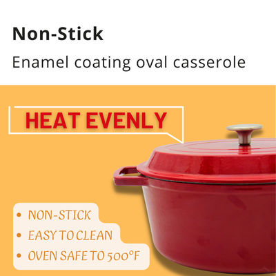 Esmalte o ferro os punhos 4.5L/6.8L dois de Stew Pot para o Kitchenware