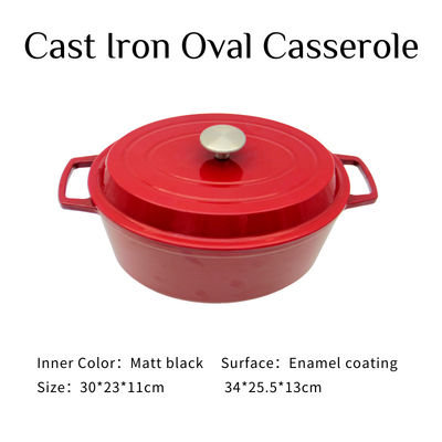 Esmalte o ferro os punhos 4.5L/6.8L dois de Stew Pot para o Kitchenware