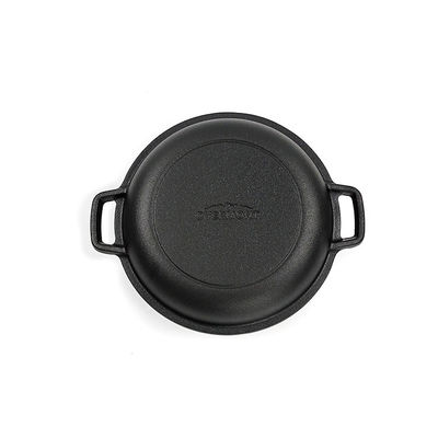 forno holandês 2 do ferro fundido da caçarola 4.8L do ferro fundido de 26cm em 1 punho fácil