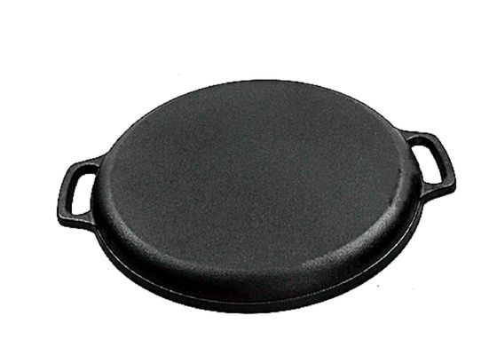 A frigideira do ferro fundido, bandeja da grade, Parte-grupo do forno holandês 3 temperou pre para todo o fogão