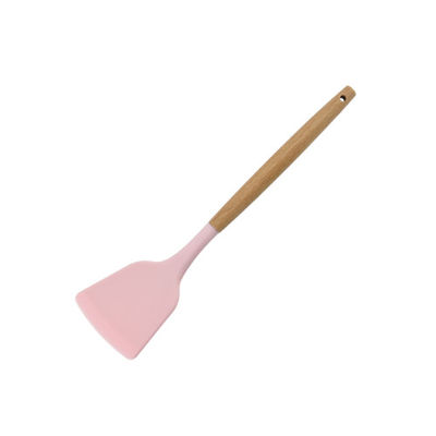 Colher da espátula do silicone dos dispositivos da cozinha com não superfície da vara