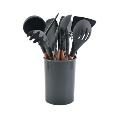 Utensílio não-aderente dos acessórios do Cookware da cozinha ajustado com punho longo