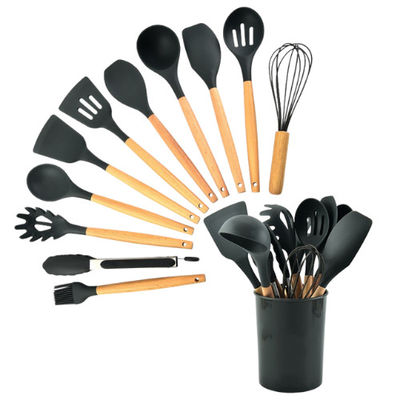 Utensílio não-aderente dos acessórios do Cookware da cozinha ajustado com punho longo