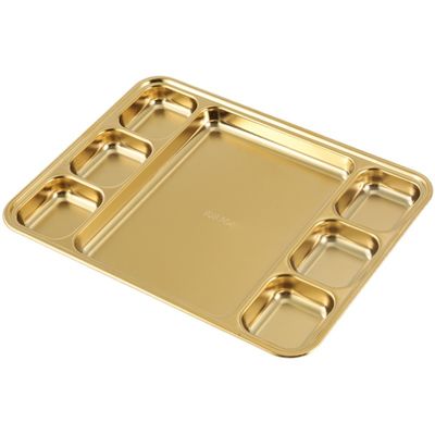 Taças de placas metálicas de aço inoxidável rectangulares divididas para jantar