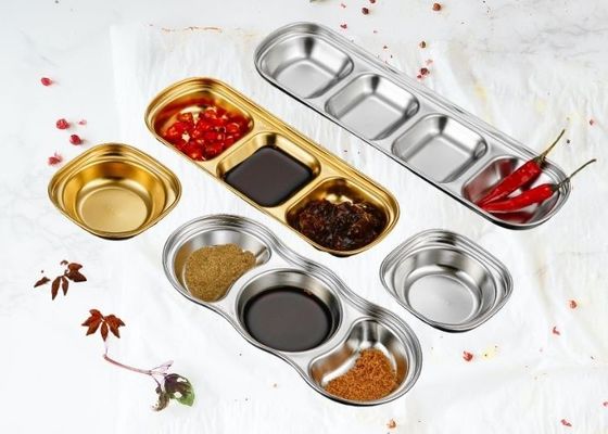 Molho de tempero dividido de aço inoxidável de molho OEM &amp; ODM para restaurante em casa
