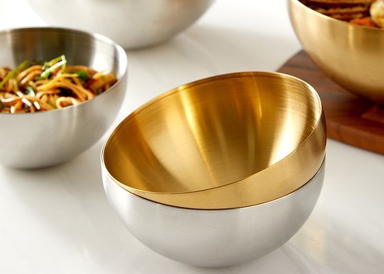 O Cookware de aço inoxidável superior ajusta bacias para servir e Snacking de mistura