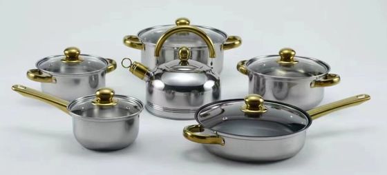 Não potenciômetro de aço inoxidável do Cookware da vara 6 dos grupos partes de produto comestível nenhum entortamento
