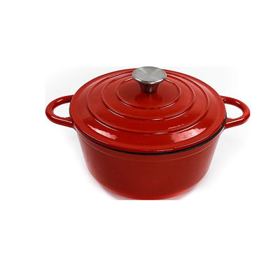 Forno holandês de ferro fundido com tampa de 6 litros de esmalte perfeito para cozinhar nas férias e aventuras ao ar livre