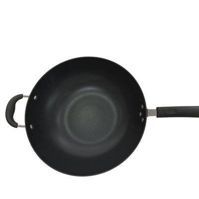 Frigideira chinesa chinês do frigideira versátil do ferro fundido 12Inch com punho resistente ao calor