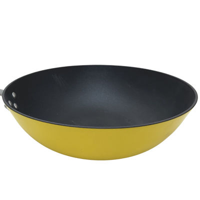 Frigideira chinesa chinês do frigideira superior do ferro fundido 13Inch com a tampa e não a vara de vidro moderadas
