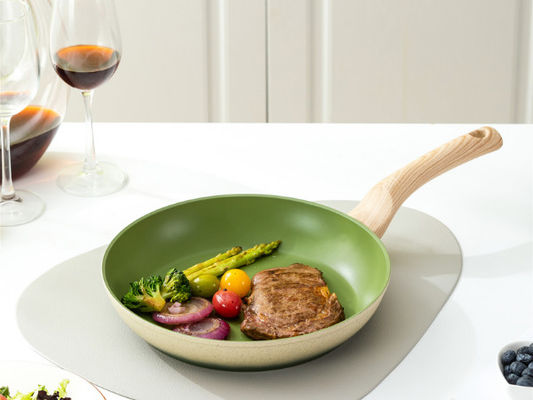 Frigideira chinesa de alumínio superior Pan With Durable Loop Handles